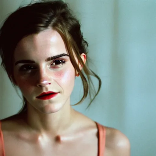 Image similar to 35mm film still of Emma Watson, figure portrait