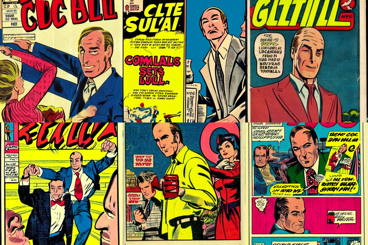 Prompt: a vintage comic book about Better Call Saul