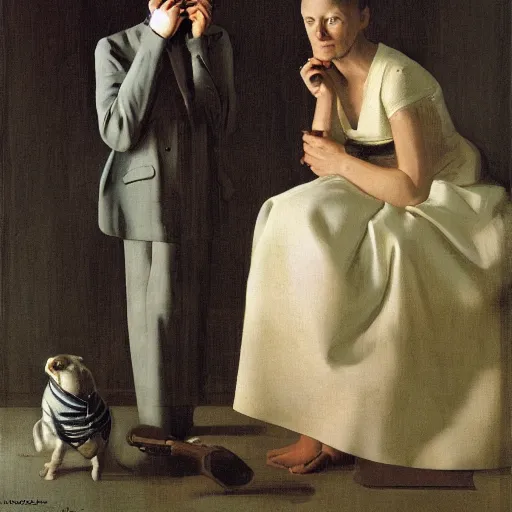 Image similar to man and woman, normal rockwell