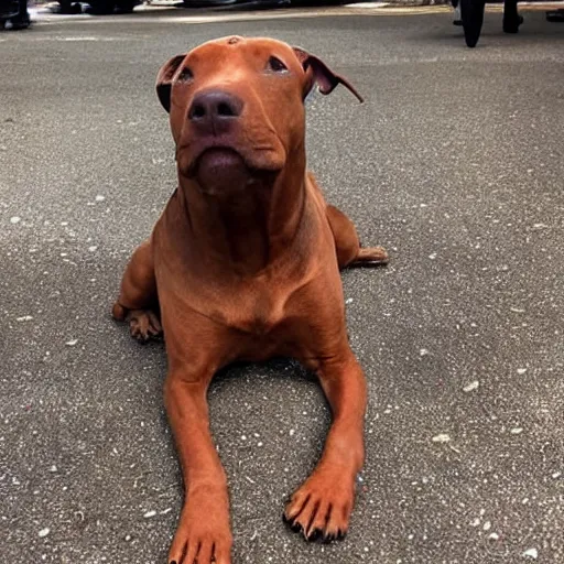 Image similar to brown pitbull with angel wings in heaven