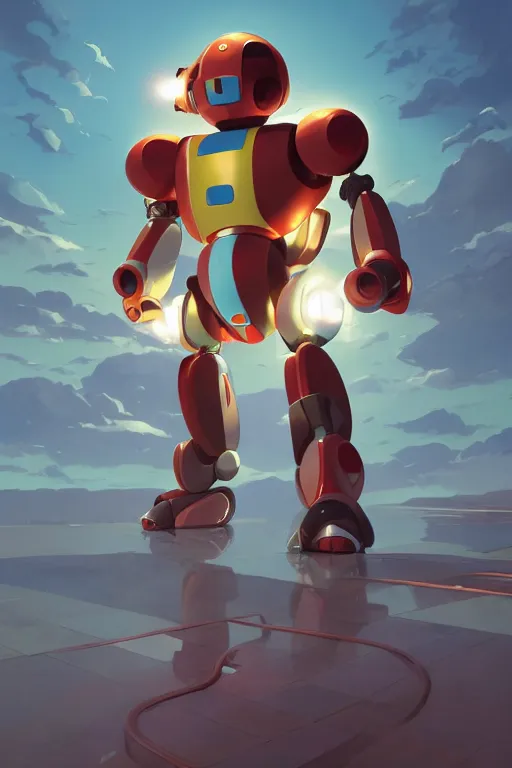 Image similar to metabots medabots medarotto medarot robot minimalist comics, behance hd by jesper ejsing, by rhads, makoto shinkai and lois van baarle, ilya kuvshinov, rossdraws global illumination ray tracing hdr radiating a glowing aura