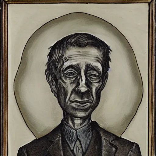 Image similar to a Lovecraftian portrait of John Riccitiello
