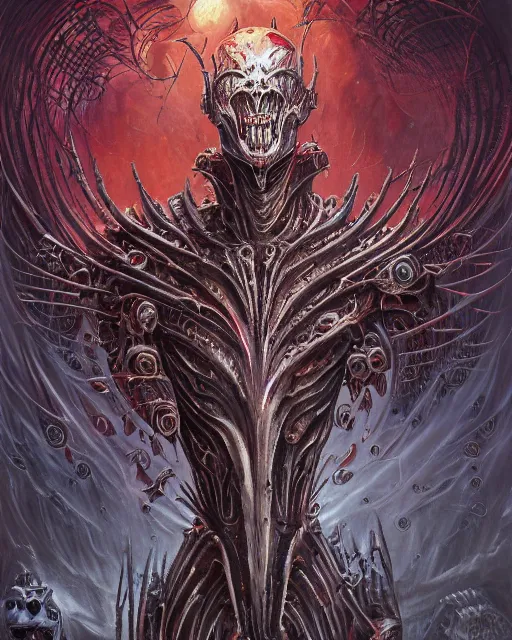 Image similar to bloody fleshmetal cyborg daemonhost, by antonio j. manzanedo, giger, alex grey, android jones, wayne barlowe, philippe druillet, raymond swanland, cyril rolando, josephine wall, harumi hironaka, trending on artstation