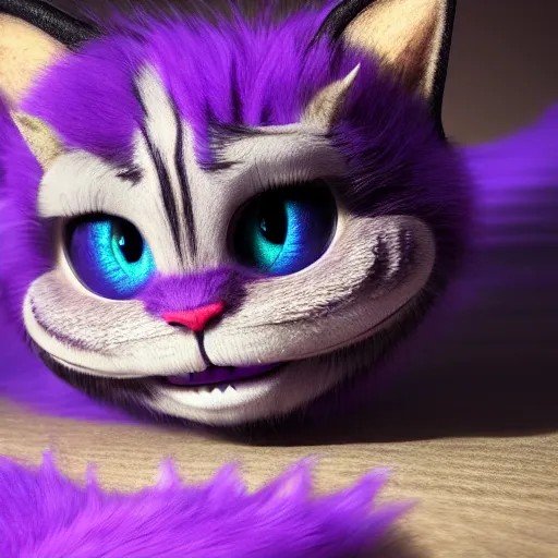 Prompt: full body pose, hyperrealistic photograph of the cheshire cat as a cute kitten, dim volumetric lighting, 8 k, octane beautifully detailed render, extremely hyper detailed, intricate, epic composition, cinematic lighting, masterpiece, trending on artstation, very very detailed, stunning, hdr, smooth, sharp focus, high resolution, award, winning photo, dslr, 5 0 mm