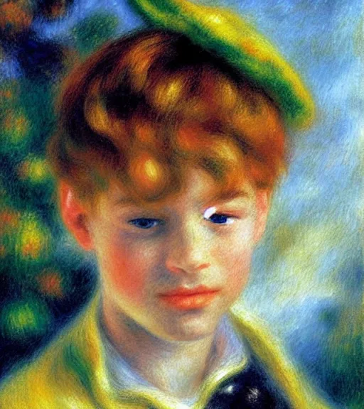 Image similar to oil painting portrait of peter pan by renoir