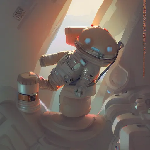 Image similar to bunny astronaut by rossdraws and greg rutkowski, detailed, midjourney