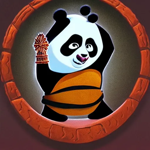 Image similar to religious icon of kung fu panda