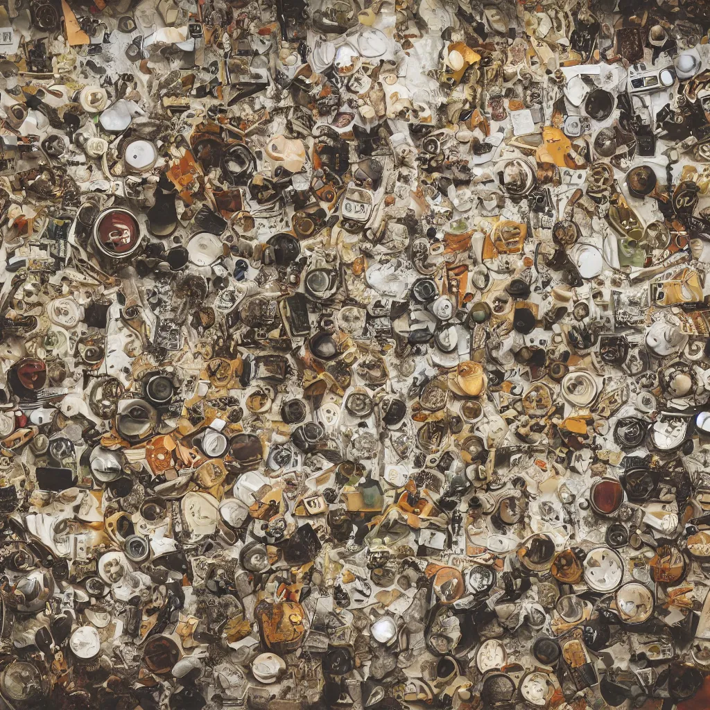 Prompt: ultra - realistic, highly - detailed photo of a room full of unidentifiable objects