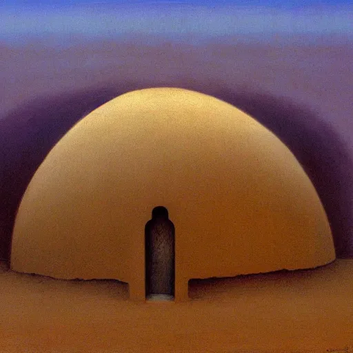 Image similar to desert nomad concept, beksinski
