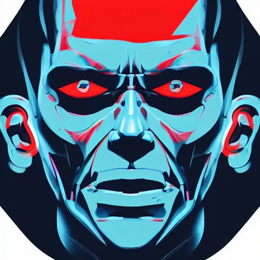 Prompt: face icon vector minimalist the terminator, loftis, cory behance hd by jesper ejsing, by rhads, makoto shinkai and lois van baarle, ilya kuvshinov, rossdraws global illumination