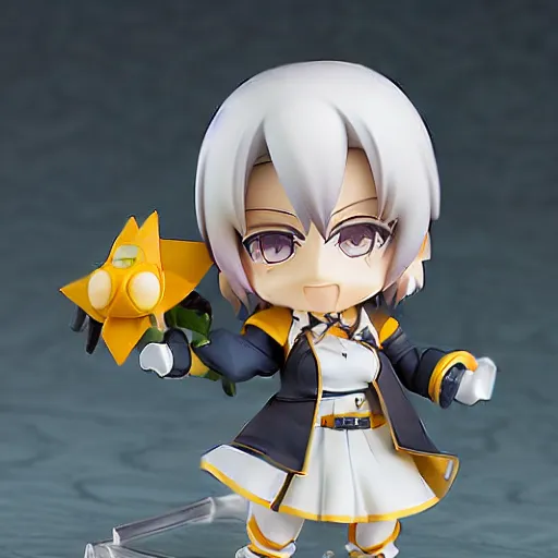 Image similar to sakuya izayoi nendoroid, 8 k resolution, wide angle lens, 1 5 mm, studio lighting