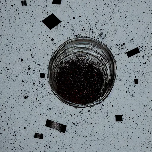 Image similar to A cup shattering into pieces