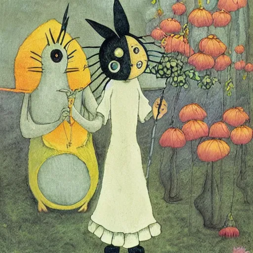 Image similar to by remedios varos, my neighbor totoro and moomin