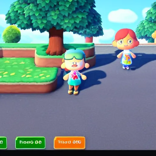 Image similar to screenshot of a carjacking in animal crossing