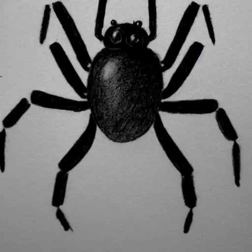 Image similar to an imperfect drawing of a spider with pencil