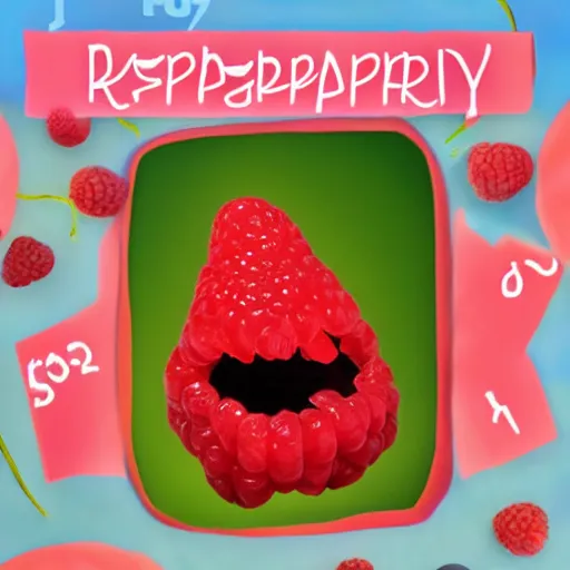 Image similar to raspberry as a pixar character