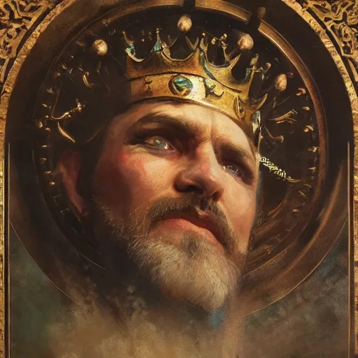 Image similar to old king of the kingdom of larion, close angle, painting by gaston bussiere, craig mullins, j. c. leyendecker, 4 k, 8 k, trending on artstation, artstationhd, artstationhq, highest detail