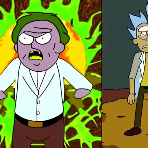 Prompt: angry hobbit man in rick and morty