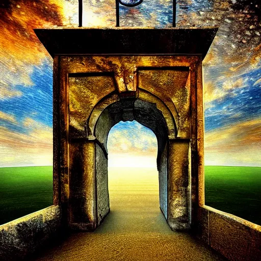 Prompt: the gates of heaven surreal abstract