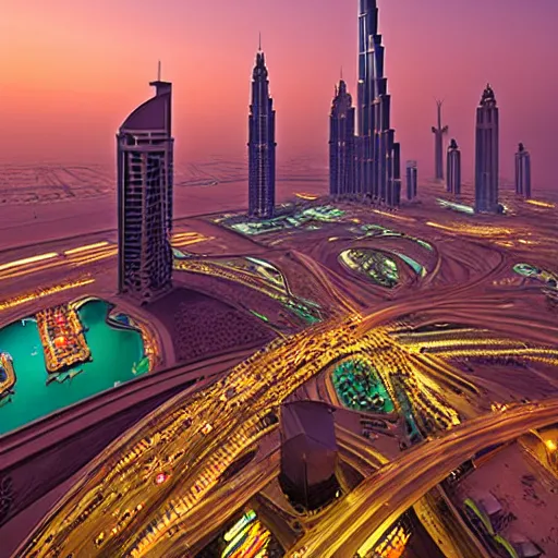 Prompt: gta : dubai, by rob ross