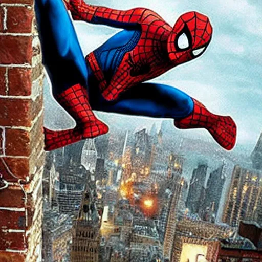 Prompt: spiderman as sherlock holmes, an film of sam raimi