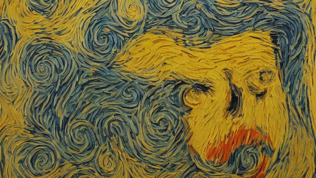 Prompt: abstract art painting figures lines forms in style of vincent van gogh, fine details,