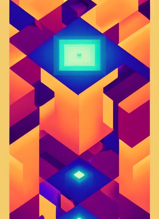 Image similar to symmetry!! vector poster art of abstract cube, centered, solid bacgkround, median photoshop filter vector behance, hd by artgerm, jesper ejsing, by rhads, makoto shinkai and lois van baarle, ilya kuvshinov, rossdraws, illustration, art by ilya kuvshinov and gustav klimt