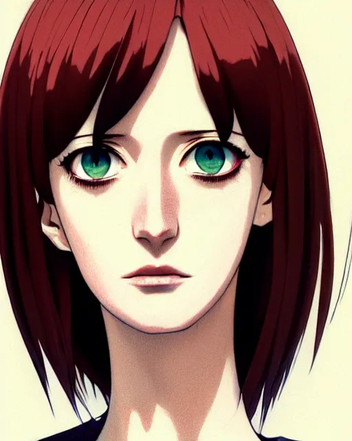 Prompt: portrait Anime as eva green girl cute-fine-face, brown-red-hair pretty face, realistic shaded Perfect face, fine details. Anime. realistic shaded lighting by Ilya Kuvshinov katsuhiro otomo ghost-in-the-shell, magali villeneuve, artgerm, rutkowski, WLOP Jeremy Lipkin and Giuseppe Dangelico Pino and Michael Garmash and Rob Rey