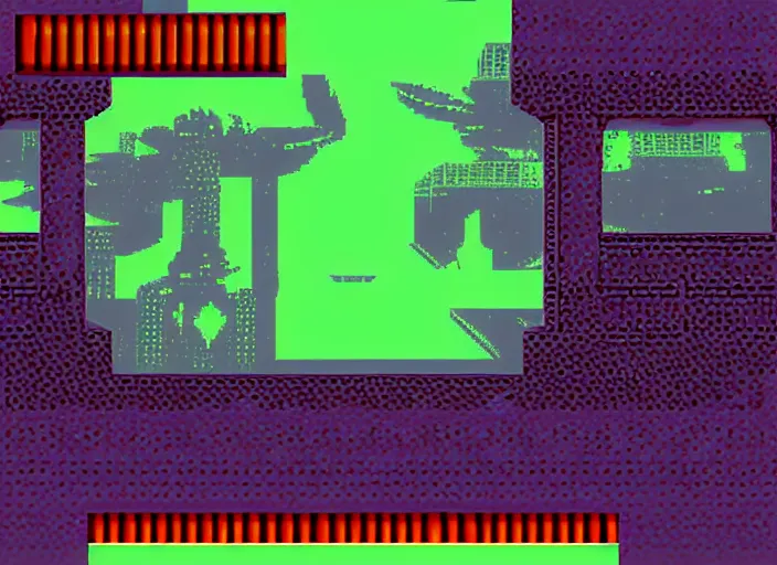 Image similar to screenshot of doom on atari 2 6 0 0