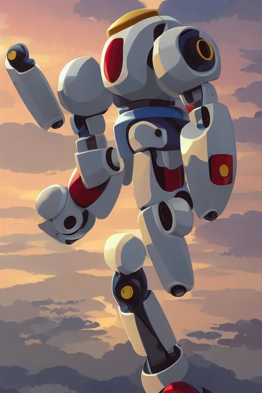 Image similar to metabots medabots medarotto medarot robot minimalist comics, behance hd by jesper ejsing, by rhads, makoto shinkai and lois van baarle, ilya kuvshinov, rossdraws global illumination ray tracing hdr radiating a glowing aura