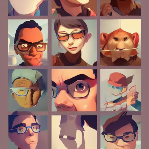 Image similar to face icon stylized minimalist dexter's laboratory, loftis, cory behance hd by jesper ejsing, by rhads, makoto shinkai and lois van baarle, ilya kuvshinov, rossdraws global illumination