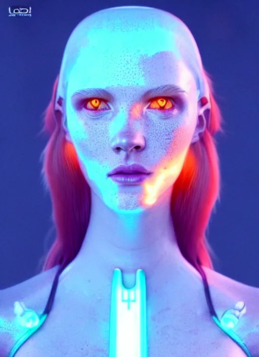 Image similar to beautiful scandinavian female humanoid with freckles, by loish, d & d, fantasy, cyber neon lighting, futurism, intricate futuristic jewelry accessories, cyberpunk high fashion glossy latex suit, profile posing, perfect anatomy, hyper photorealistic, digital photography, artstation, pinterest, concept art, art by pascal blanche and greg rutkowski,