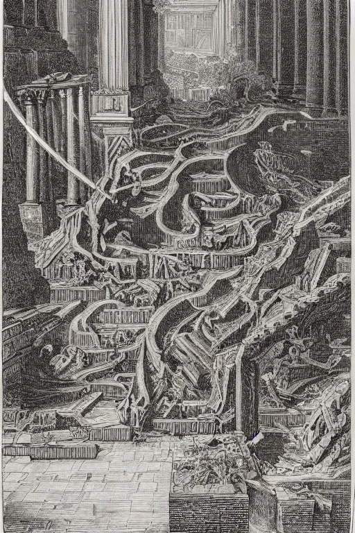 Image similar to Labyrinth, Giovanni Battista Piranesi and Dan Mumford, 1750, engraving, from the British Museum