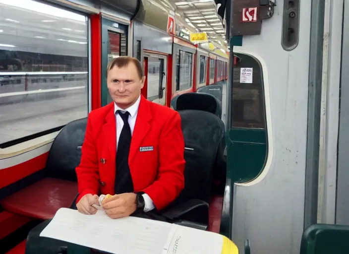 Image similar to train driver of the Russian Railways