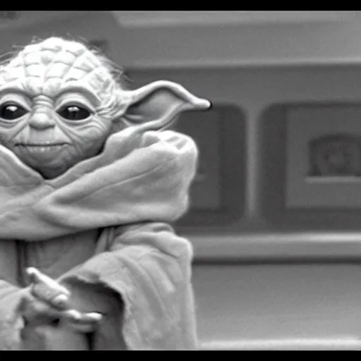 Prompt: cctv footage of yoda