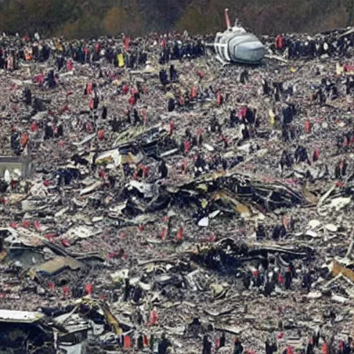 Prompt: air crash investigation, relief as hundreds survive where's wally