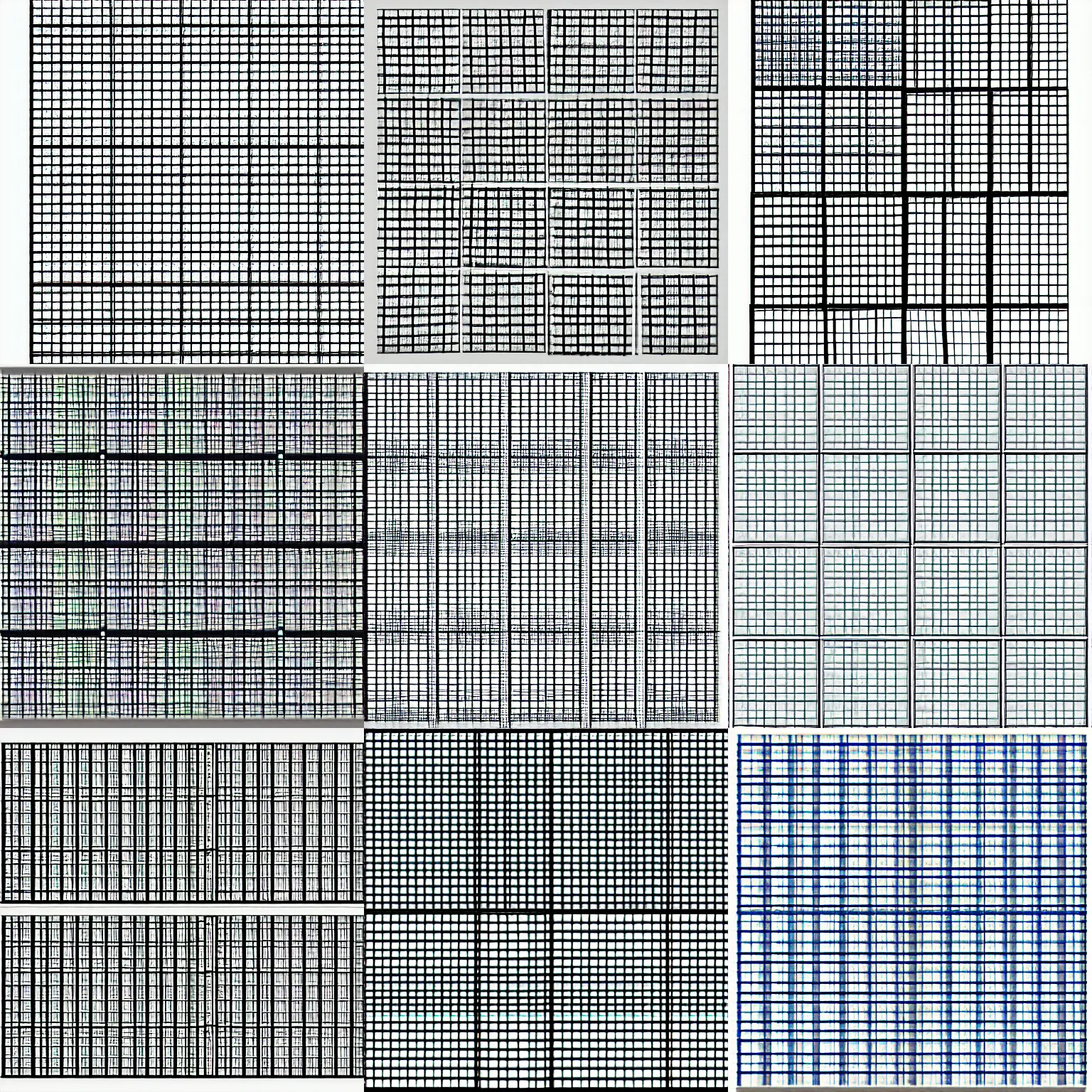 Prompt: a grid of grids made out of grids