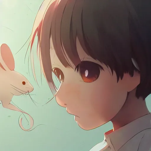 Prompt: a mouse that is a teacher, illustration concept art anime key visual trending pixiv fanbox by wlop and greg rutkowski and makoto shinkai and studio ghibli and kyoto animation symmetrical facial features