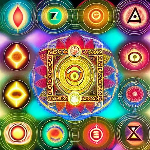 Prompt: 7 Chakras 4 Active