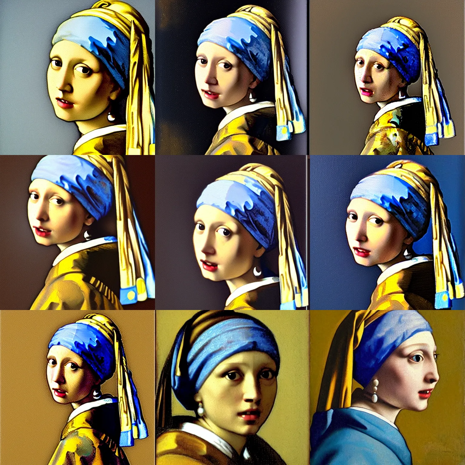 Prompt: Gopher as girl with a Pearl Earring by Johannes Vermeer