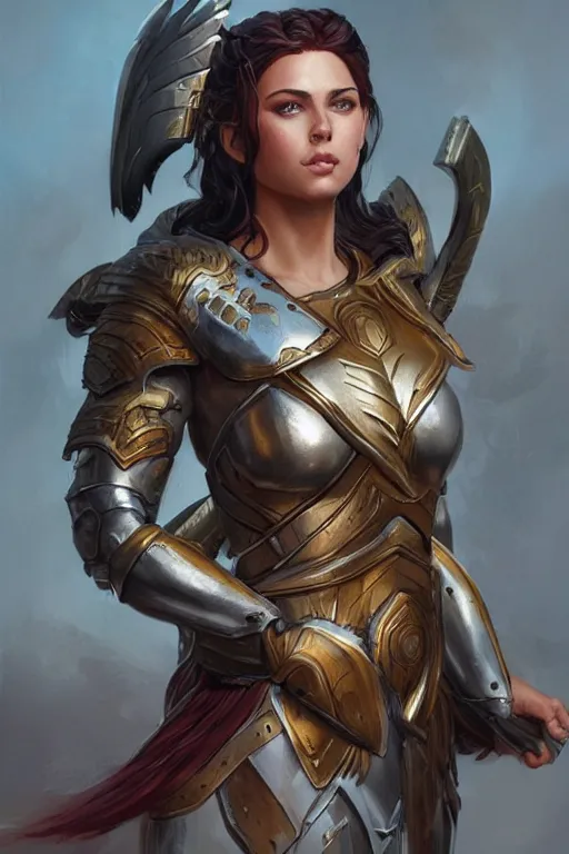 Image similar to amazon valkyrie athena, d & d, fantasy, portrait, highly detailed, headshot, digital painting, trending on artstation, concept art, sharp focus, illustration, art by artgerm and greg rutkowski and magali villeneuve