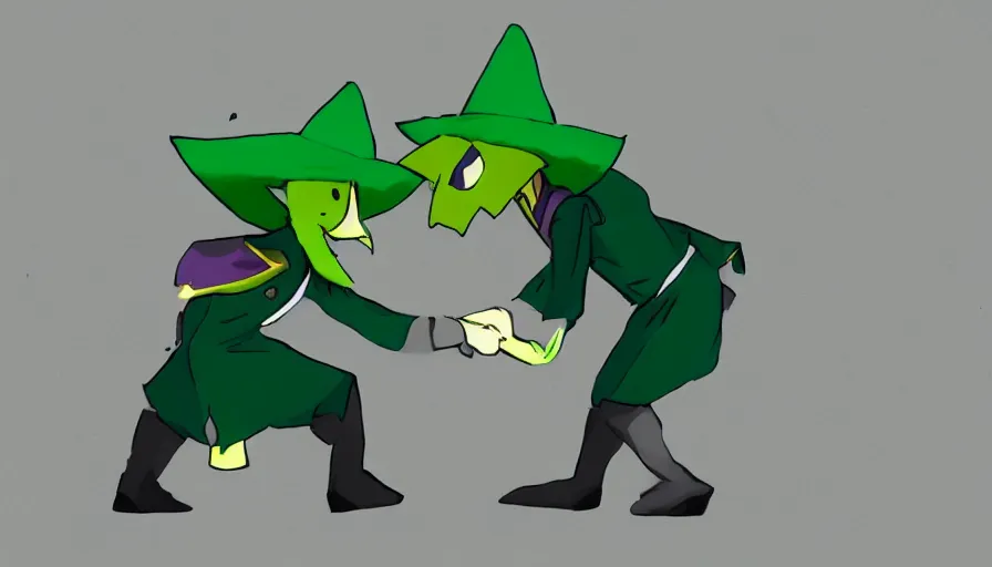 Image similar to ''ralsei from deltarune in court with saul goodman, digital art, concept art, high quality, 4 k''