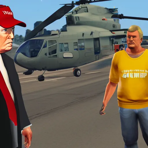 Image similar to Donald Trump as a playable character in GTA screenshot
