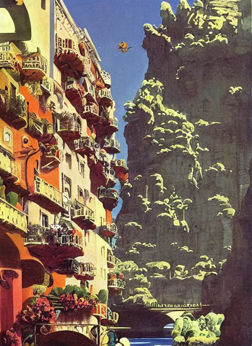 Prompt: Naples by Roger Dean