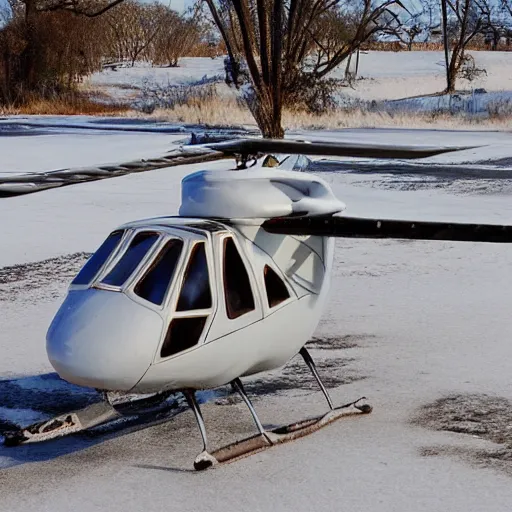 Prompt: ice-Helicopter made of ice melting in a sunny savannah