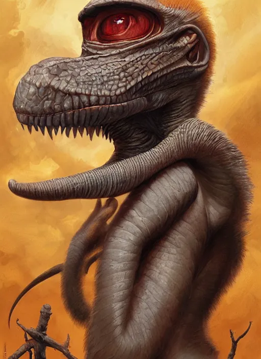 Prompt: portrait of the Dimorphodon monkey delver by artgerm and Craig Mullins, James Jean, Andrey Ryabovichev, Mark Simonetti and Peter Morbacher 16k