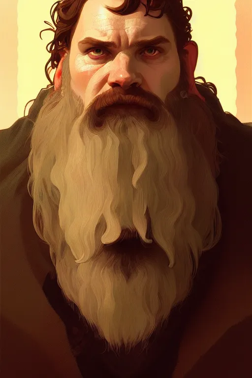 Prompt: a portrait of gimli, fantasy, sharp focus, intricate, elegant, digital painting, artstation, matte, highly detailed, concept art, illustration, ambient lighting, art by ilya kuvshinov, artgerm, alphonse mucha, and greg rutkowski