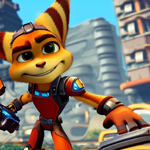 Image similar to still image of ratchet and clank