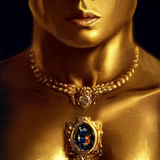 Image similar to cinematic portrait of chest full of gleaming gold and gemstones, chalk, masterpiece, trending on artstation, featured on pixiv, cinematic composition, dramatic pose, beautiful lighting, sharp details, hyper-detailed, HD, HDR, 4K, 8K, art by Basil Gogos