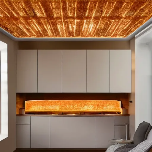 Image similar to extremely large ceiling-mounted toaster